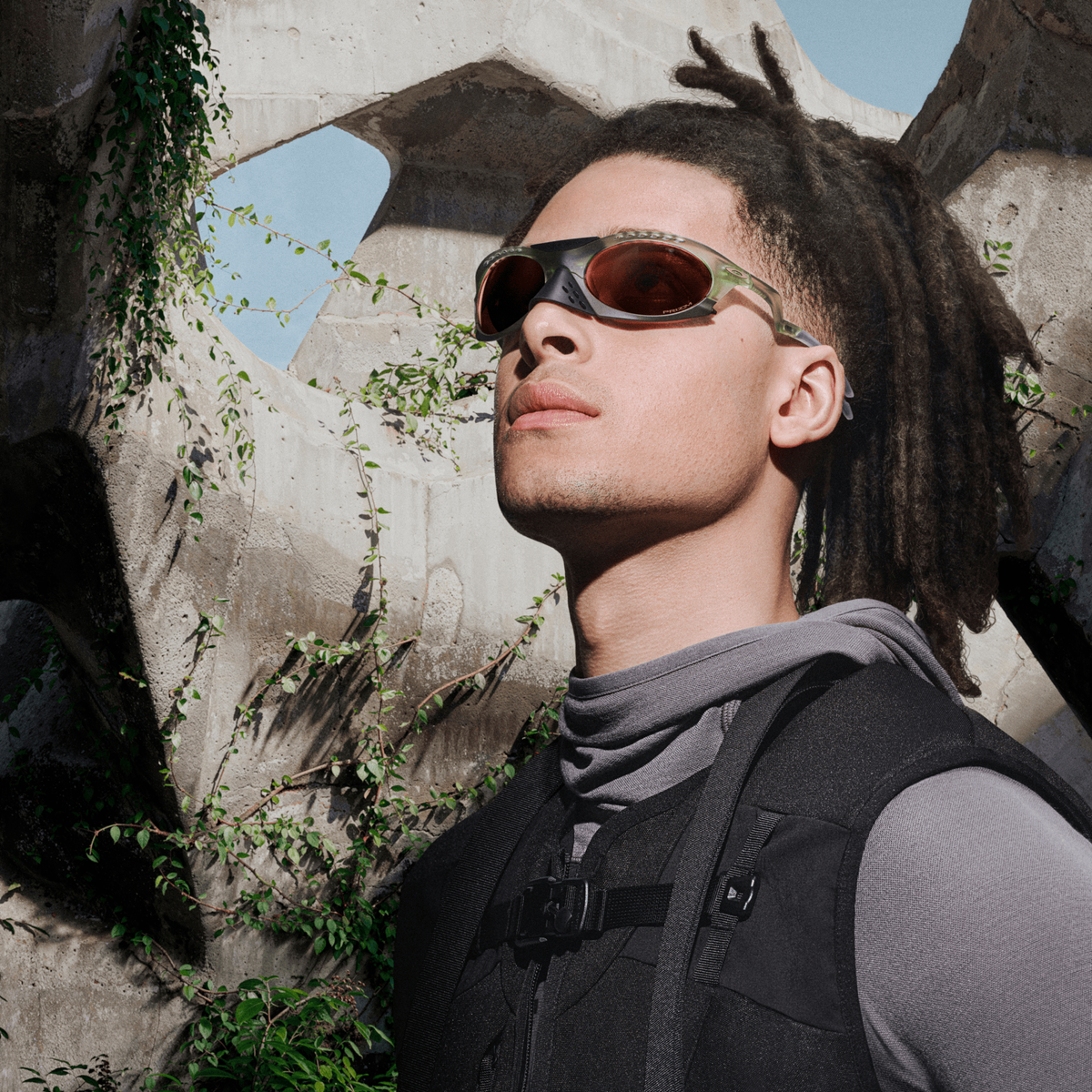 Oakley Plantaris-Matt Transparent Fern Prizm Tungsten