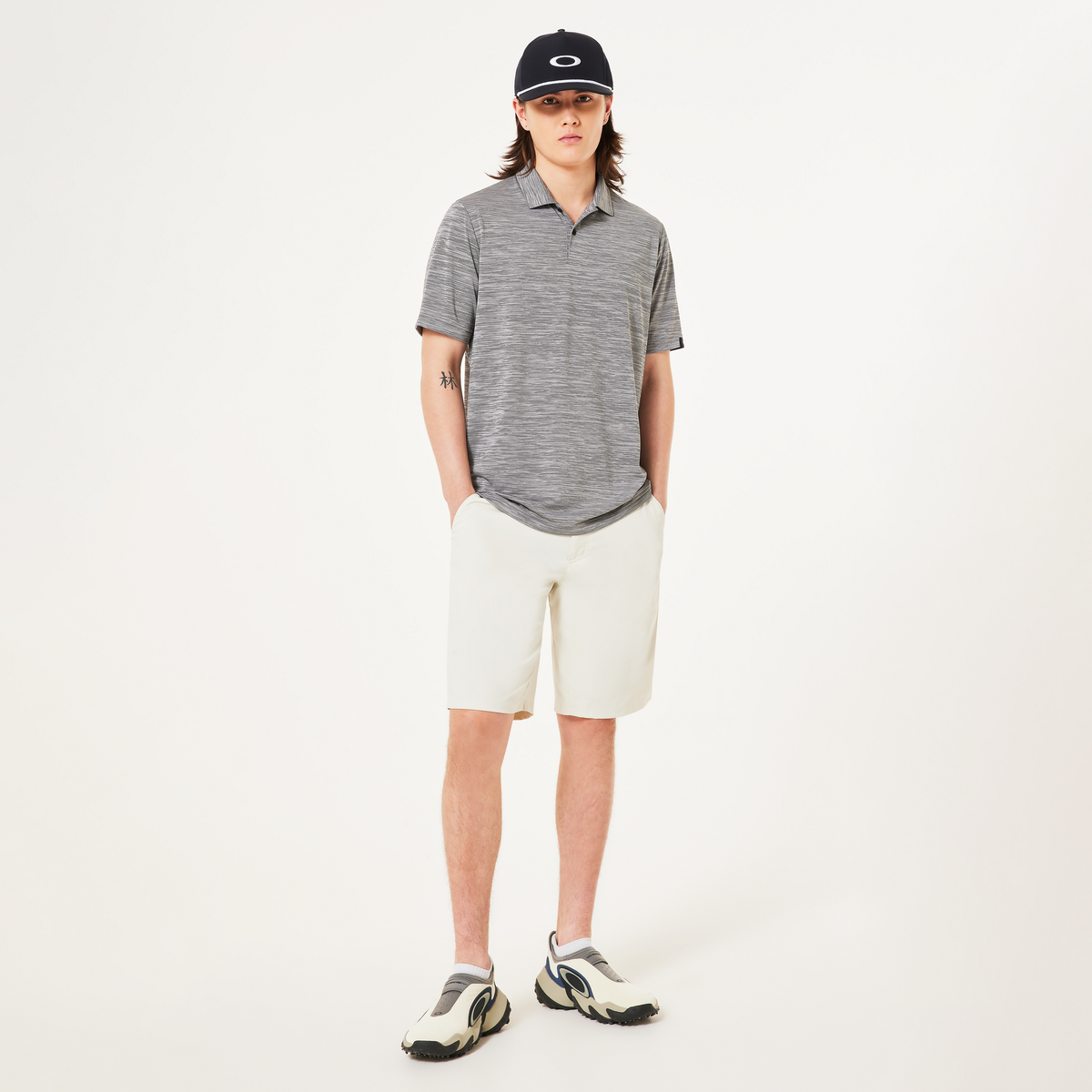 Oakley Gravity Pro Polo-Cement/Black Hthr