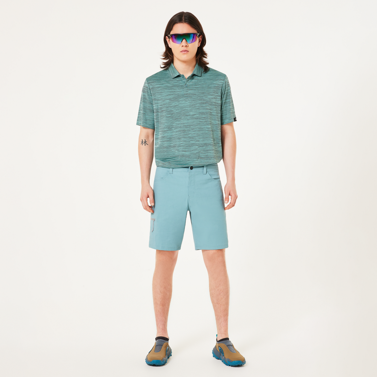 Oakley Gravity Pro Polo-Pacific/Black Hthr