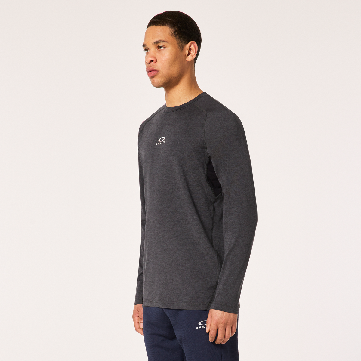 Oakley O Fit Rc Ls Tee-Black/Grey Hthr
