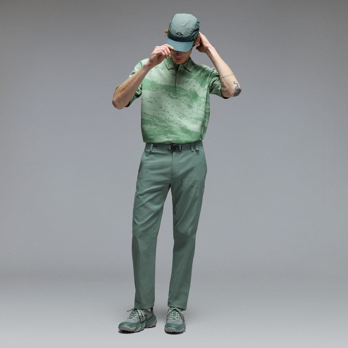 Digital Bark Polo - Nile Green