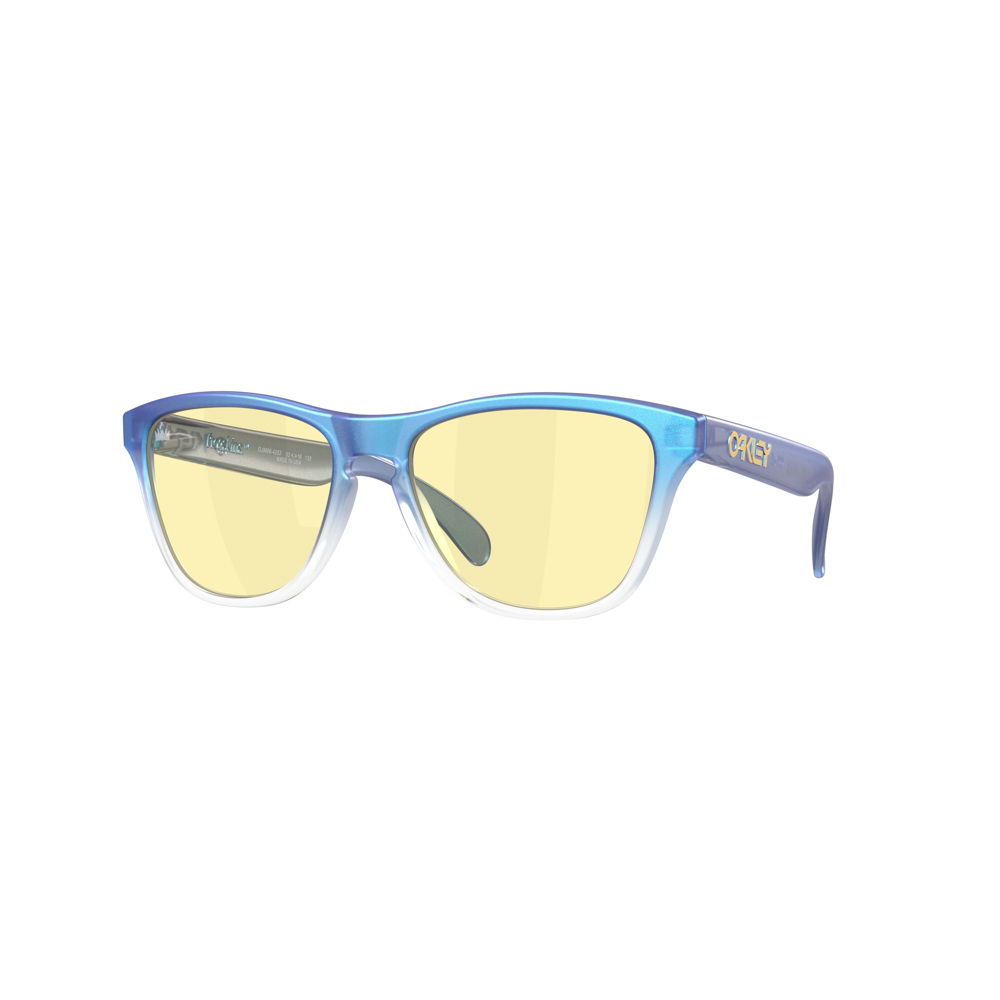 Oakley Frogskins Xs-Matt Cyan/Blue/Clear Shift Fade Prizm Gaming™ 2.0