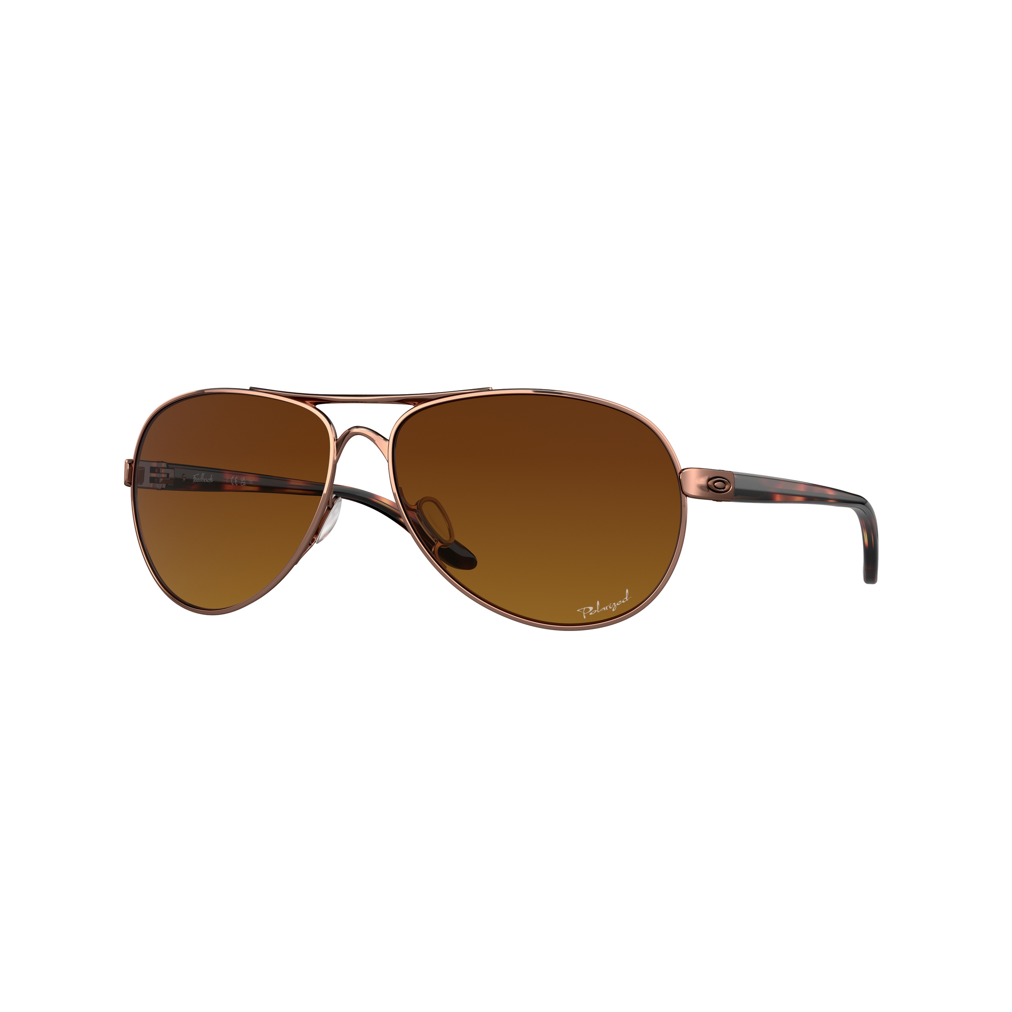 Oakley Feedback-Rose Gold Brown Gradient Polarized