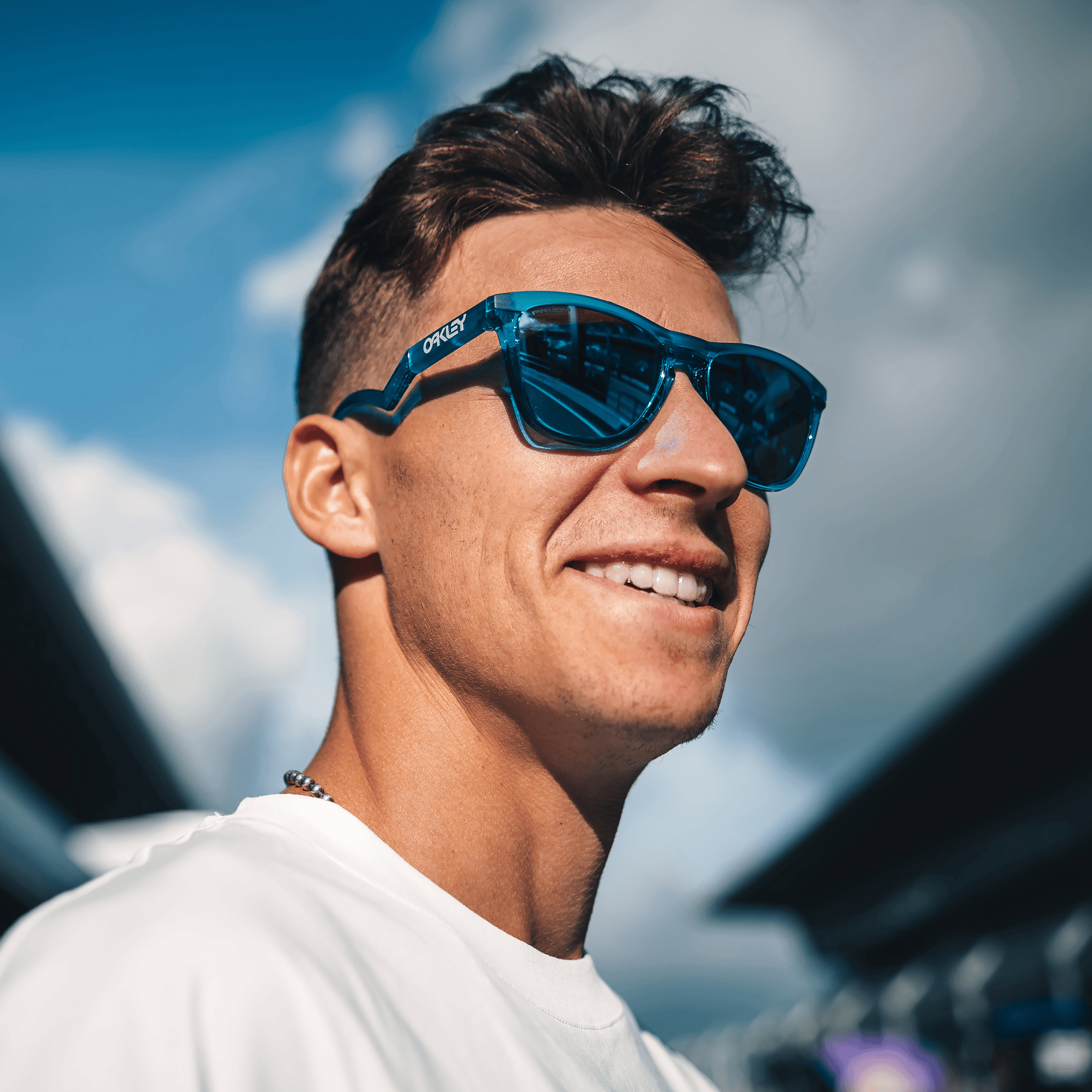 Oakley Frogskins Hybrid-Matt Acid Blue Prizm Sapphire