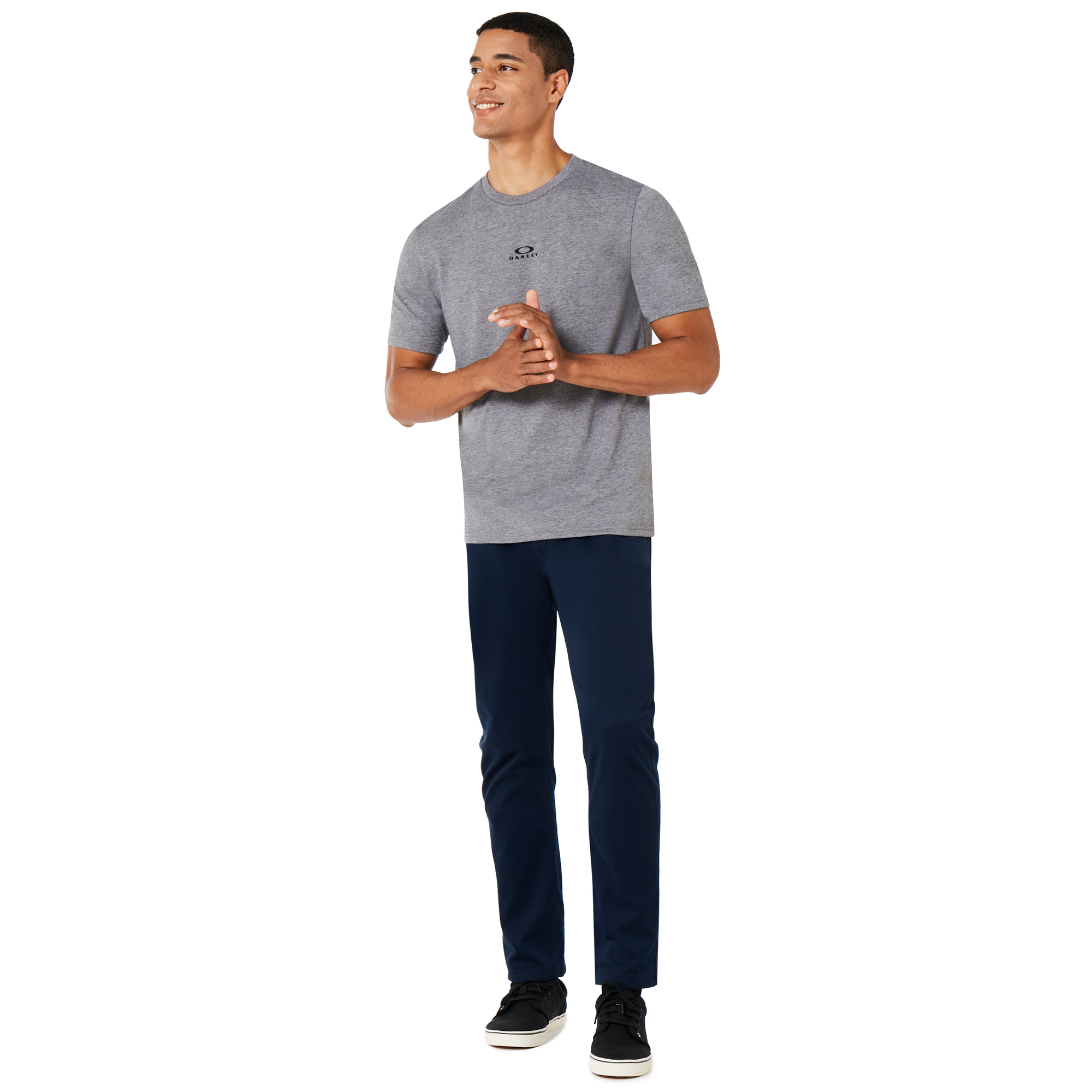 Oakley Bark New Ss Tee-Athletic Heather Grey