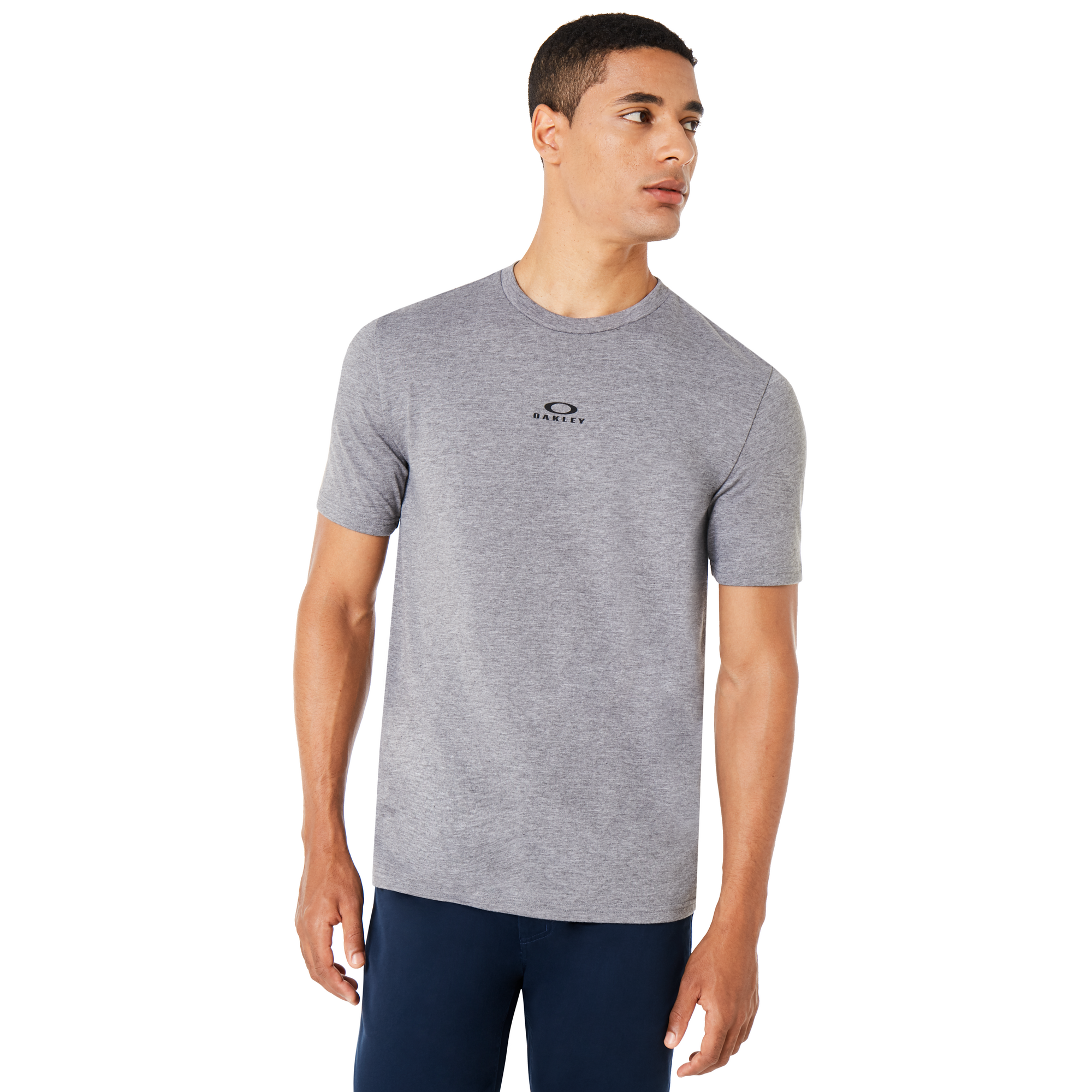 Oakley Bark New Ss Tee-Athletic Heather Grey