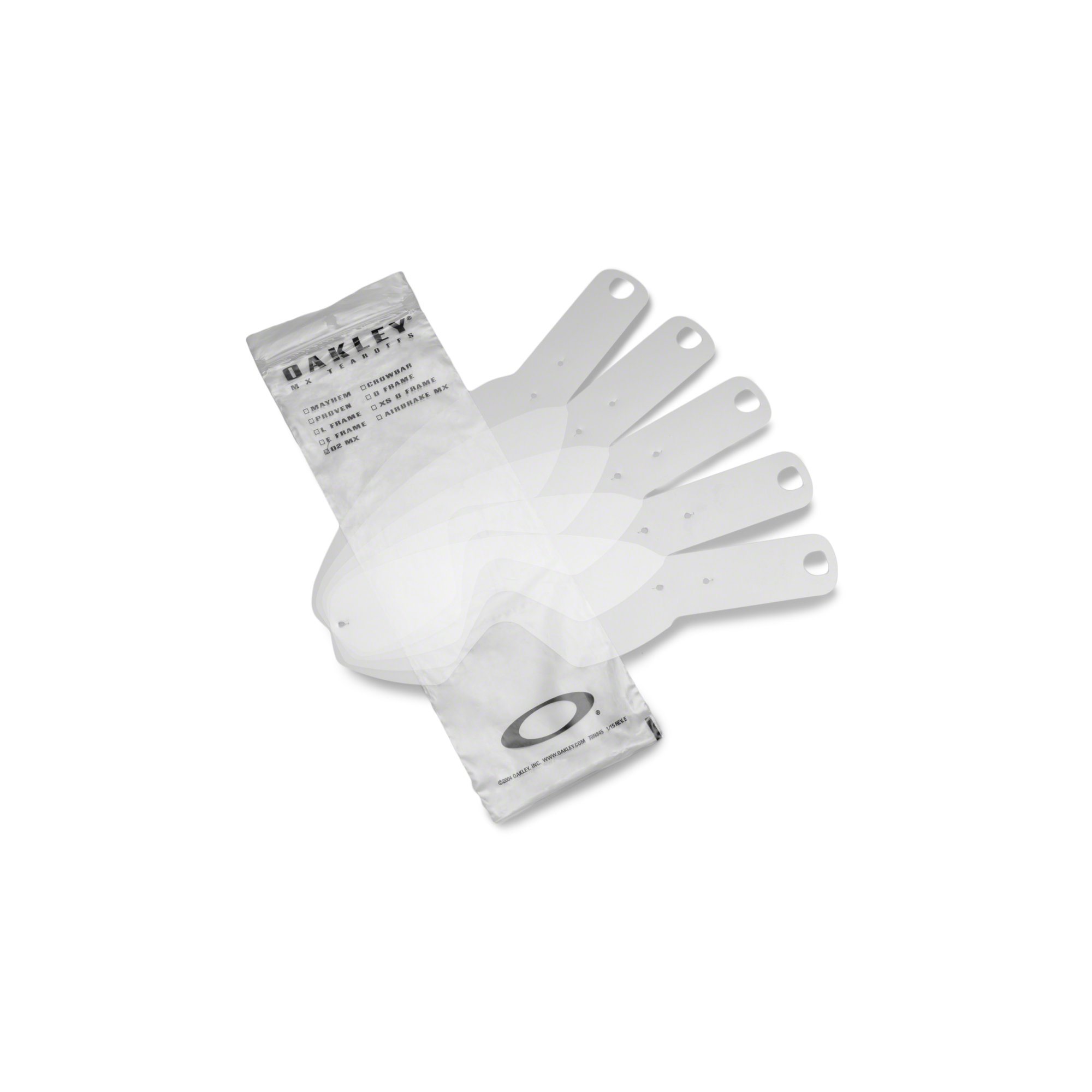 Oakley O Frame 2.0 Mx Standard Tear-Offs - 25 Pack-Clear