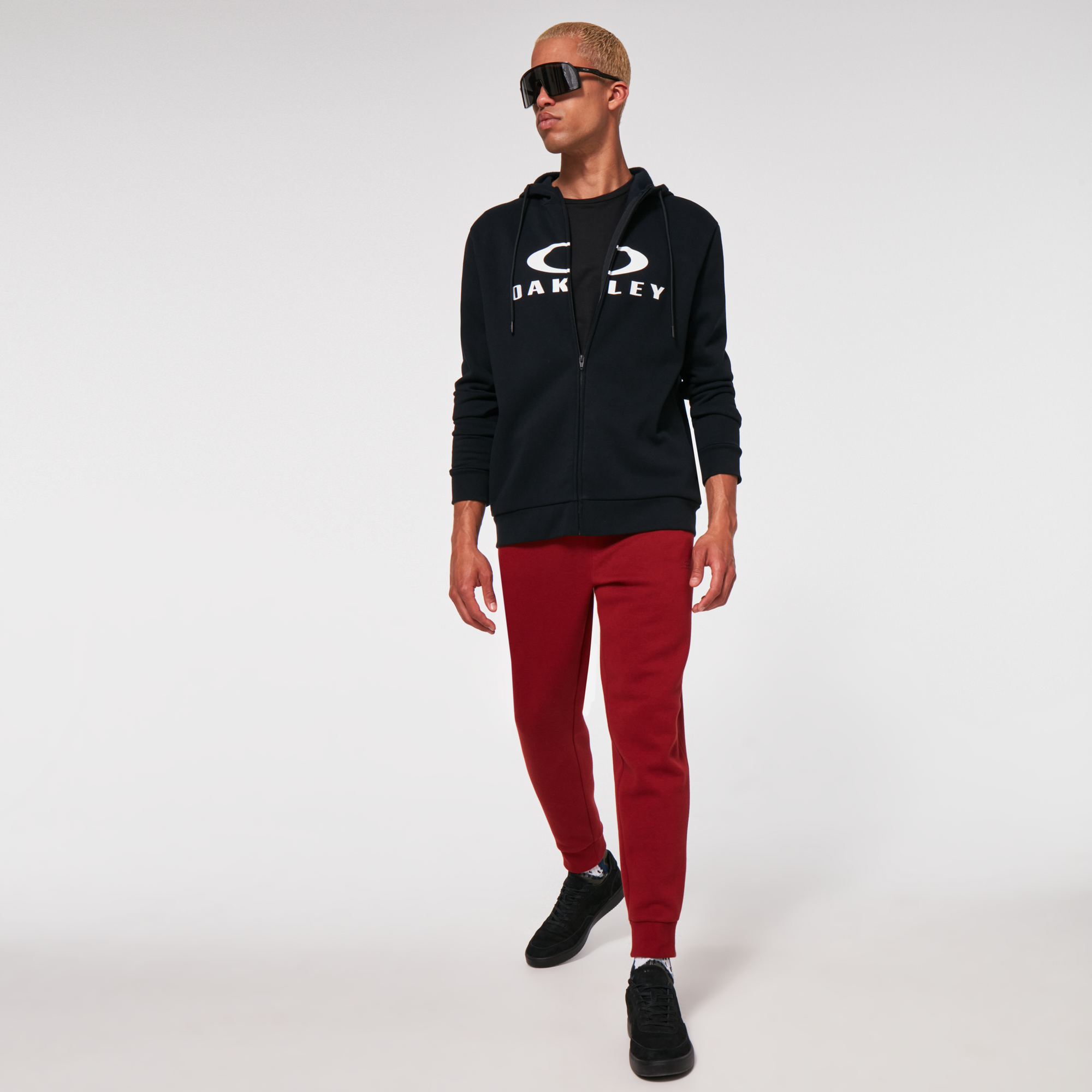 Oakley Bark Full Zip Hoodie 2.0-Black/White