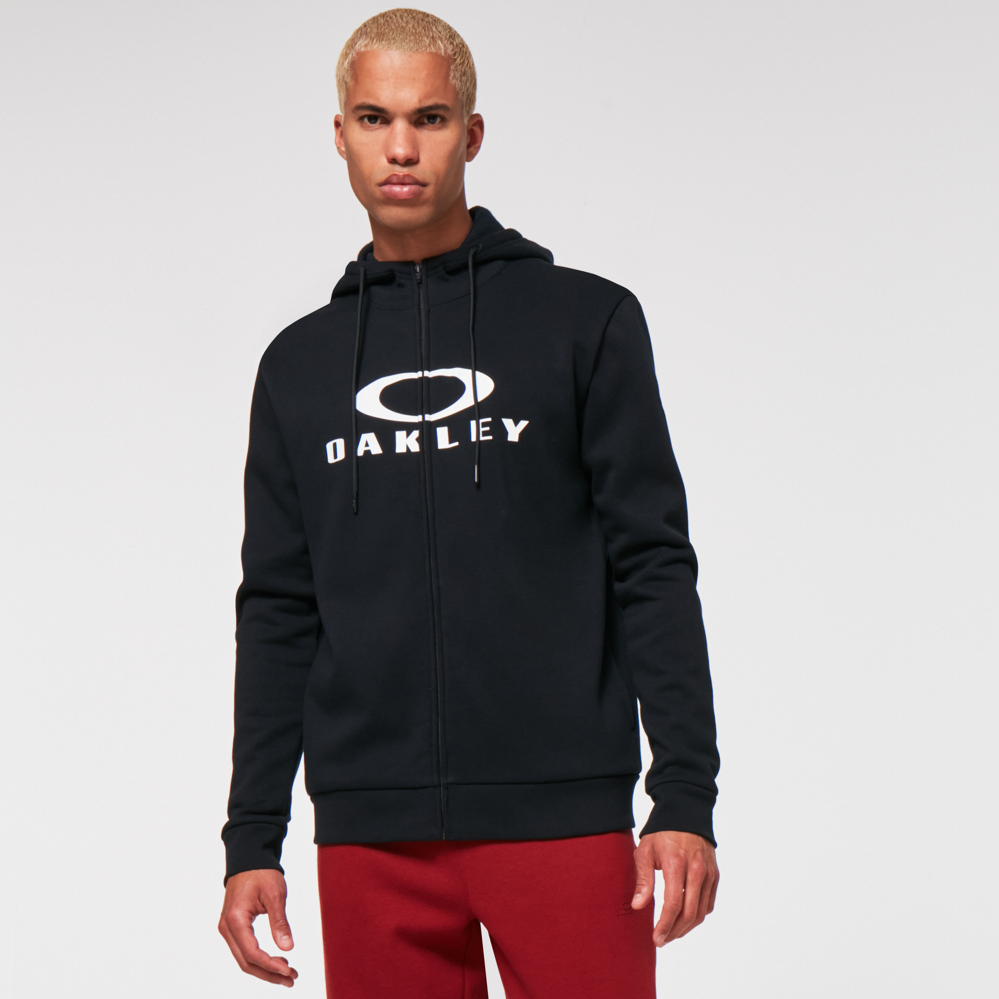 Oakley Bark Full Zip Hoodie 2.0-Black/White
