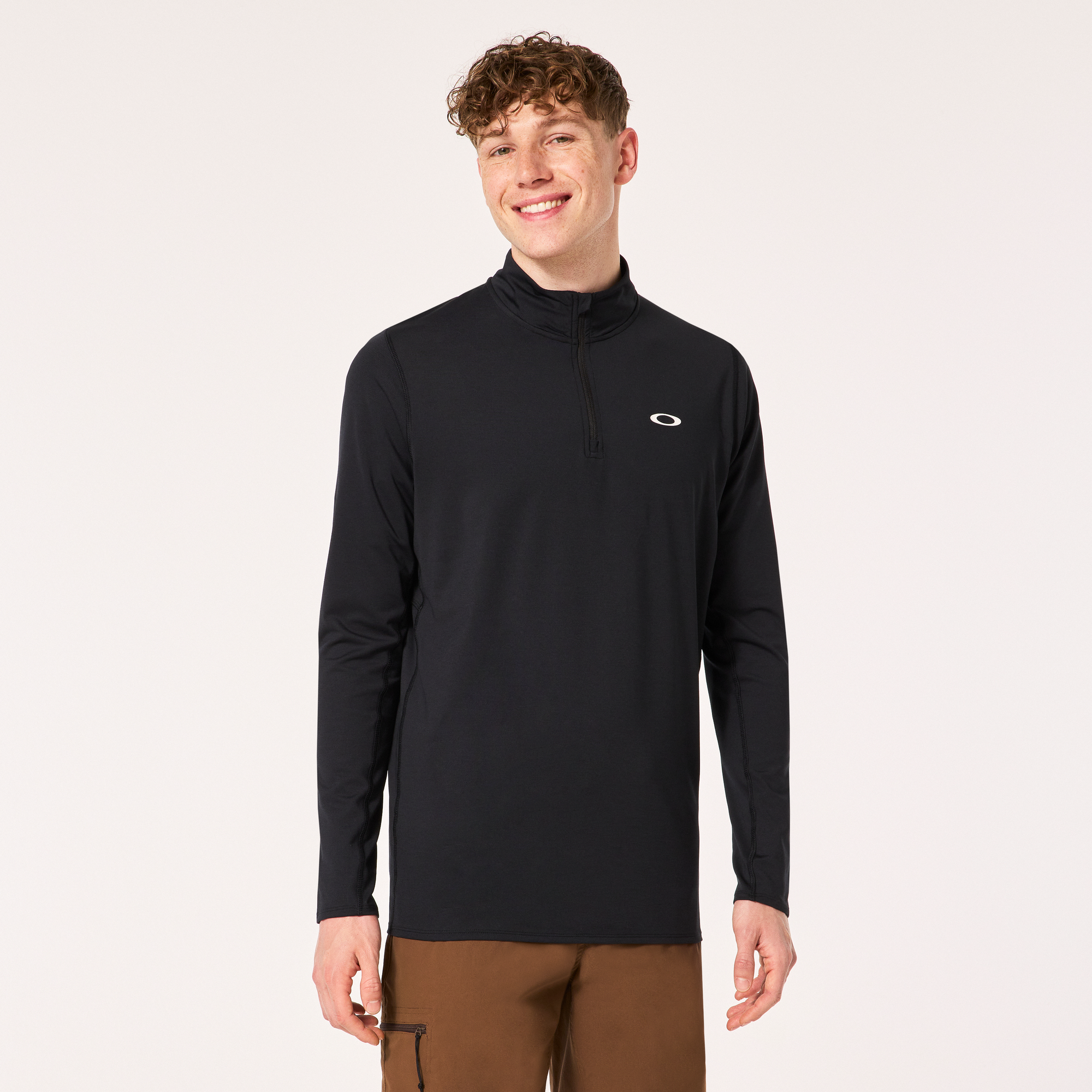 Oakley Gravity Range Qtr Zip Top-Blackout Dk Htr