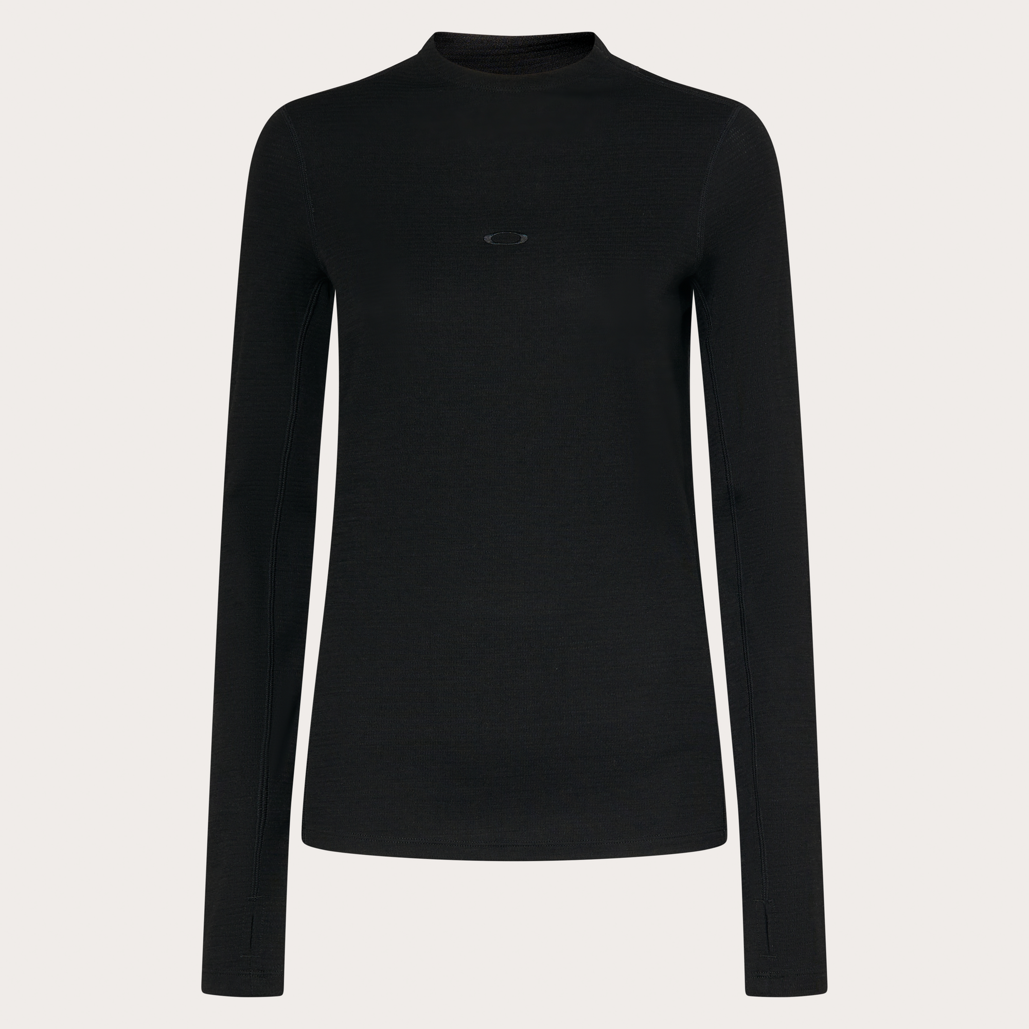 Oakley Womens Spruce Wool Ls Base Layer-Blackout