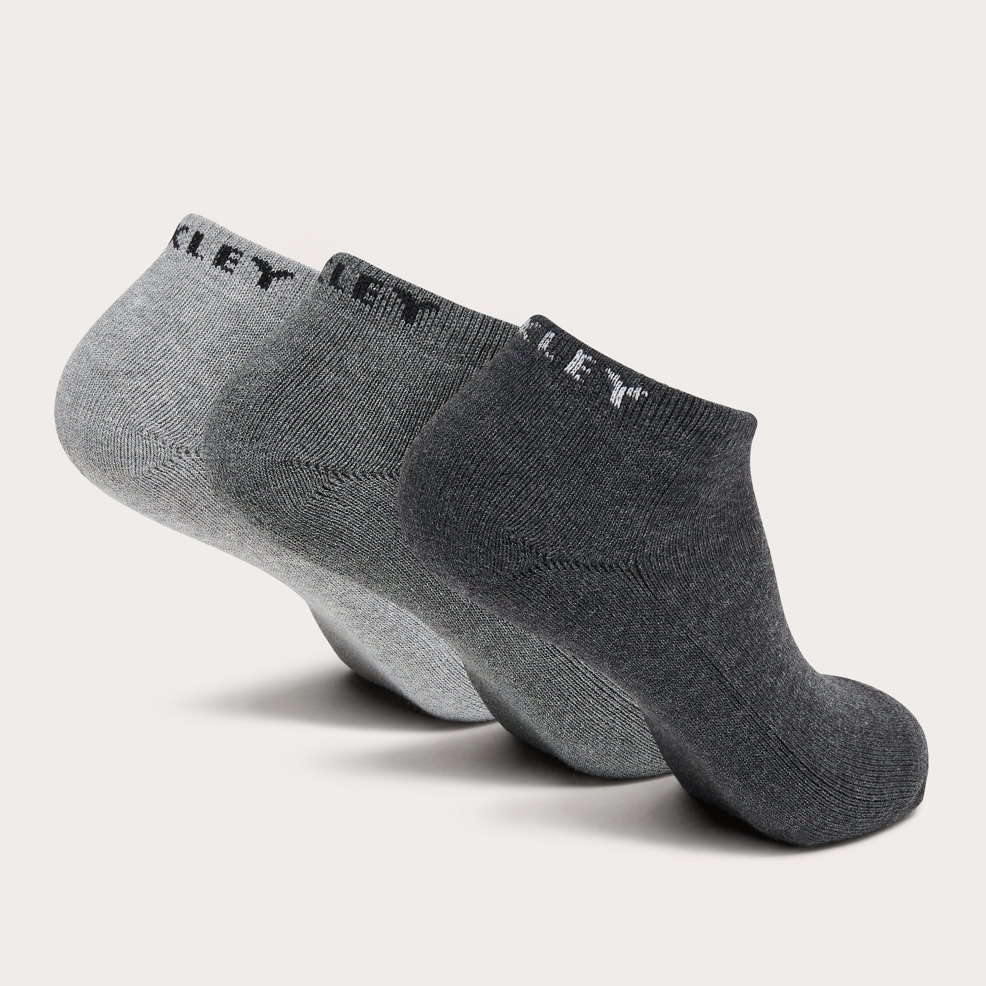 Oakley Short Solid Socks - 3 Pack-Dark Grey Hthr